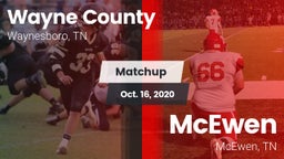 Matchup: Wayne County vs. McEwen  2020