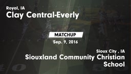 Matchup: Clay Central-Everly vs. Siouxland Community Christian School 2015