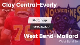 Matchup: Clay Central-Everly vs. West Bend-Mallard  2016