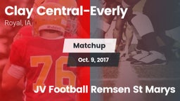 Matchup: Clay Central-Everly vs. JV Football Remsen St Marys 2016