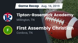 Recap: Tipton-Rosemark Academy  vs. First Assembly Christian  2019
