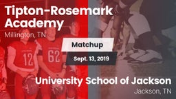 Matchup: Tipton-Rosemark Acad vs. University School of Jackson 2019