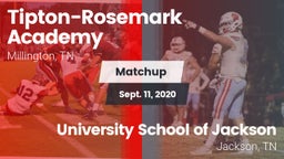 Matchup: Tipton-Rosemark Acad vs. University School of Jackson 2020