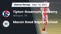 Recap: Tipton-Rosemark Academy  vs. Macon Road Baptist School 2021