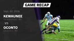 Recap: Kewaunee  vs. Oconto  2016