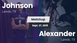 Matchup: Johnson vs. Alexander  2018