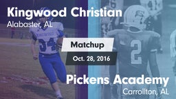 Matchup: Kingwood Christian vs. Pickens Academy  2016