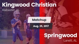 Matchup: Kingwood Christian vs. Springwood  2017