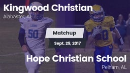 Matchup: Kingwood Christian vs. Hope Christian School 2017