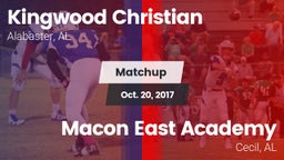Matchup: Kingwood Christian vs. Macon East Academy  2017