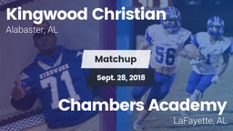 Matchup: Kingwood Christian vs. Chambers Academy  2018
