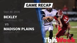 Recap: Bexley  vs. Madison Plains  2016