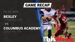 Recap: Bexley  vs. Columbus Academy  2016