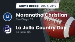 Recap: Maranatha Christian  vs. La Jolla Country Day  2019