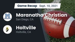 Recap: Maranatha Christian  vs. Holtville  2021