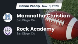 Recap: Maranatha Christian  vs. Rock Academy  2023
