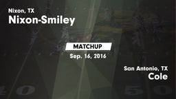 Matchup: Nixon-Smiley vs. Cole  2016