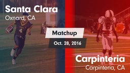 Matchup: Santa Clara vs. Carpinteria  2016