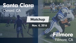 Matchup: Santa Clara vs. Fillmore  2016