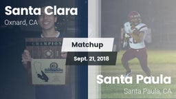 Matchup: Santa Clara vs. Santa Paula  2018