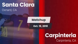 Matchup: Santa Clara vs. Carpinteria  2018