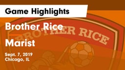 Brother Rice  vs Marist  Game Highlights - Sept. 7, 2019