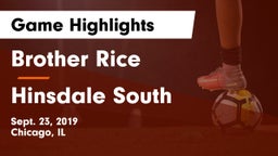 Brother Rice  vs Hinsdale South  Game Highlights - Sept. 23, 2019