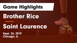 Brother Rice  vs Saint Laurence  Game Highlights - Sept. 26, 2019
