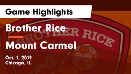 Brother Rice  vs Mount Carmel  Game Highlights - Oct. 1, 2019
