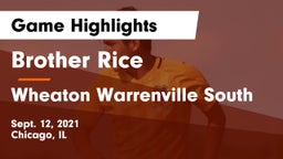 Brother Rice  vs Wheaton Warrenville South Game Highlights - Sept. 12, 2021