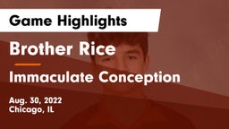 Brother Rice  vs Immaculate Conception Game Highlights - Aug. 30, 2022