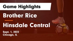 Brother Rice  vs Hinsdale Central  Game Highlights - Sept. 1, 2022