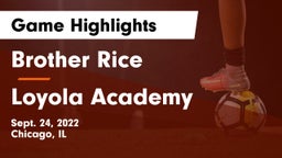 Brother Rice  vs Loyola Academy Game Highlights - Sept. 24, 2022