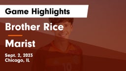 Brother Rice  vs Marist  Game Highlights - Sept. 2, 2023