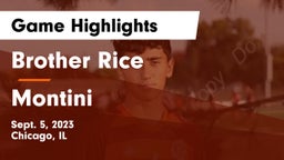 Brother Rice  vs Montini Game Highlights - Sept. 5, 2023