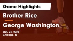Brother Rice  vs George Washington  Game Highlights - Oct. 24, 2023