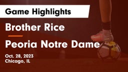 Brother Rice  vs Peoria Notre Dame  Game Highlights - Oct. 28, 2023