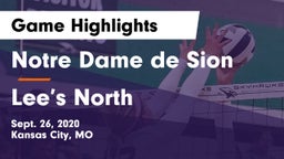 Notre Dame de Sion  vs Lee’s North Game Highlights - Sept. 26, 2020