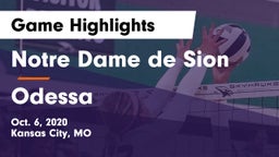 Notre Dame de Sion  vs Odessa  Game Highlights - Oct. 6, 2020
