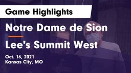 Notre Dame de Sion  vs Lee's Summit West  Game Highlights - Oct. 16, 2021