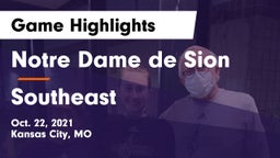 Notre Dame de Sion  vs Southeast Game Highlights - Oct. 22, 2021