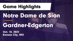 Notre Dame de Sion  vs Gardner-Edgerton  Game Highlights - Oct. 18, 2022