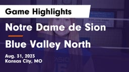 Notre Dame de Sion  vs Blue Valley North  Game Highlights - Aug. 31, 2023