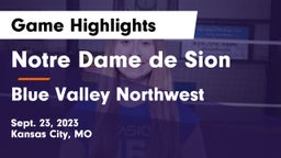 Notre Dame de Sion  vs Blue Valley Northwest  Game Highlights - Sept. 23, 2023