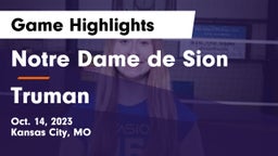 Notre Dame de Sion  vs Truman  Game Highlights - Oct. 14, 2023
