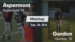 Matchup: Aspermont vs. Gordon  2016