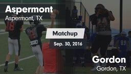 Matchup: Aspermont vs. Gordon  2016
