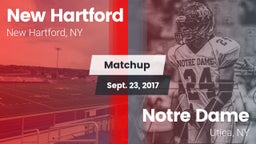 Matchup: New Hartford vs. Notre Dame  2017