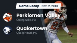 Recap: Perkiomen Valley  vs. Quakertown  2018