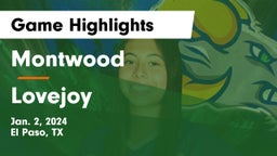 Montwood  vs Lovejoy  Game Highlights - Jan. 2, 2024